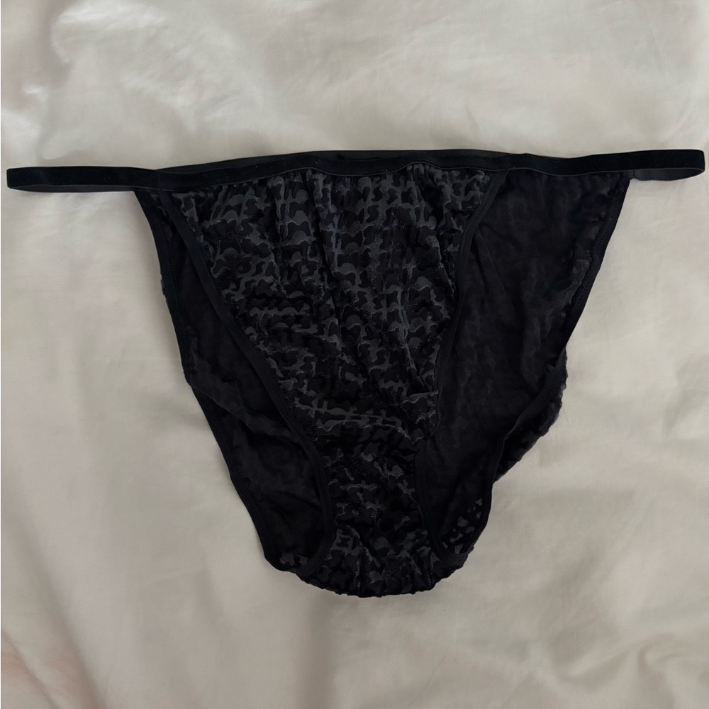NWOT Skims Velvet Cheeky String Bikini panty in Soot
